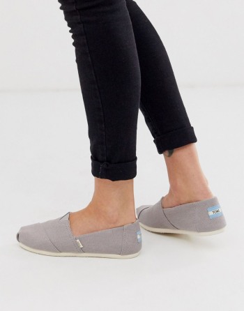 Toms Alpargata Flat Slip On Sive - Ženske Cipele | 12569ZSCI